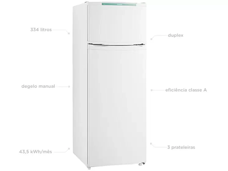 Geladeira/Refrigerador Consul Cycle Defrost Duplex - Branca 334L CRD37 EBANA