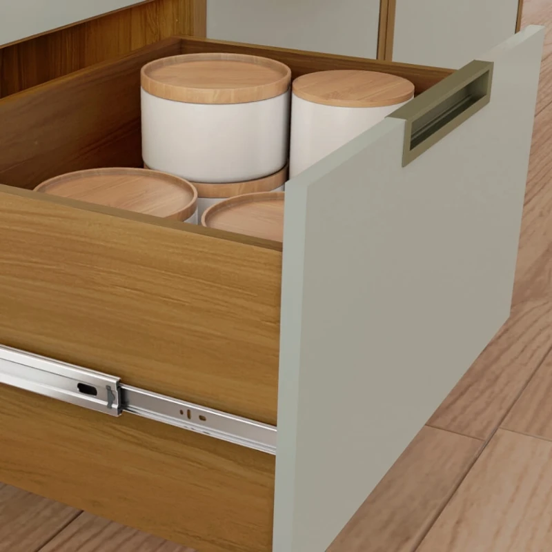 Balcão Imperatriz Nesher 80cm com Porta e Gaveta - Freijó/Off White