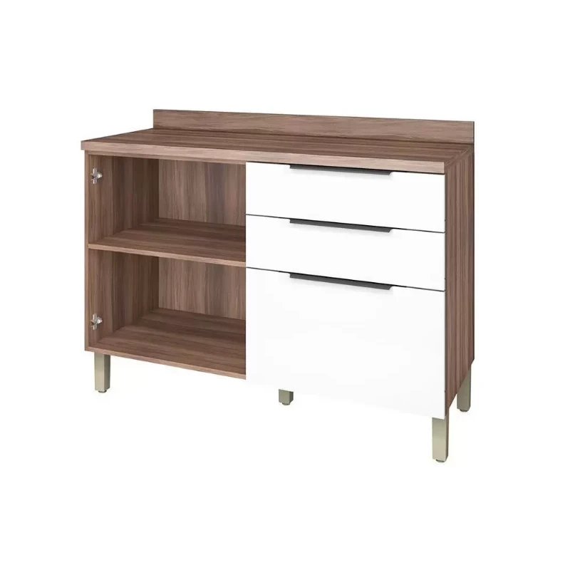 Balcão Donna 1 Porta, 3 Gavetas - Nesher