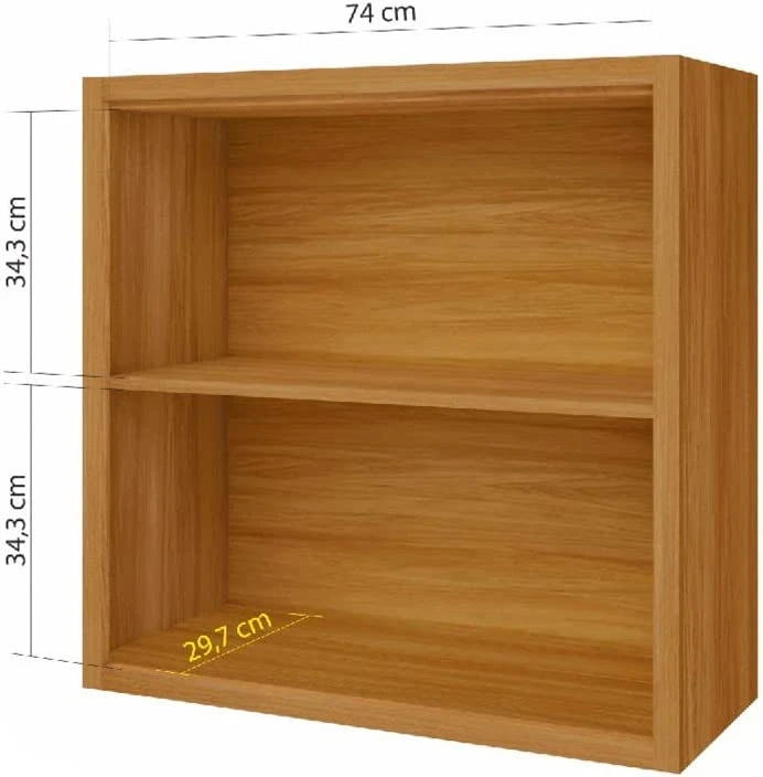 Armário Aéreo com 2 Portas Basculantes Imperatriz-nesher - Freijo/Off white