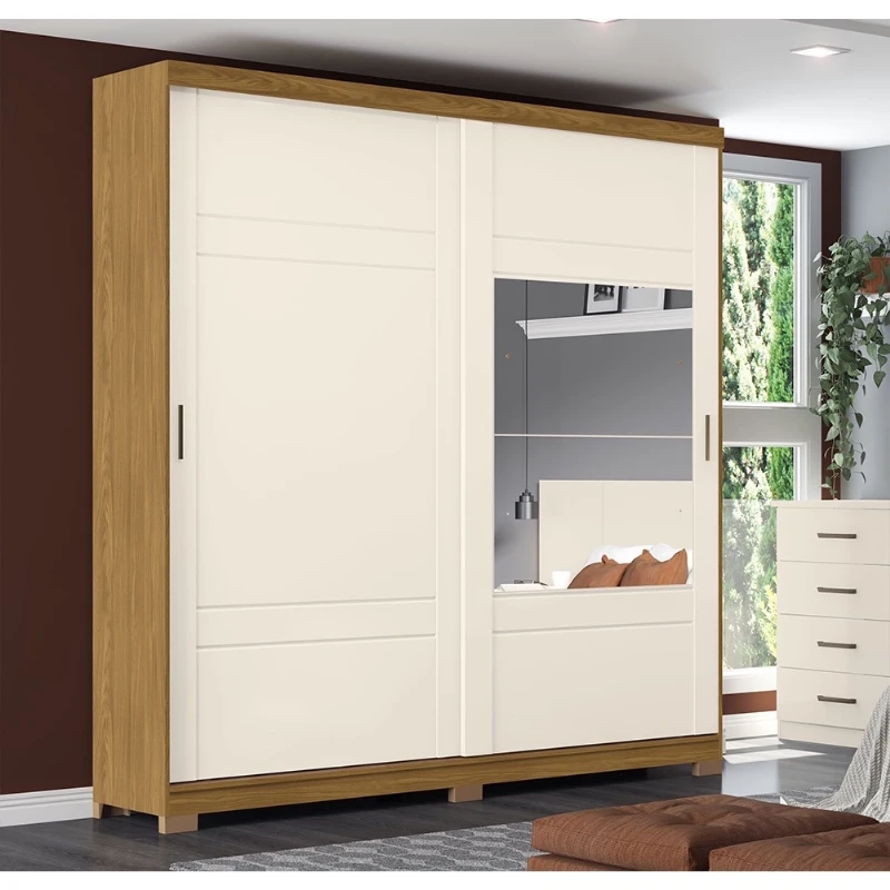 Guarda Roupa 02 Portas Deslizantes 03 Gavetas Verg Henn