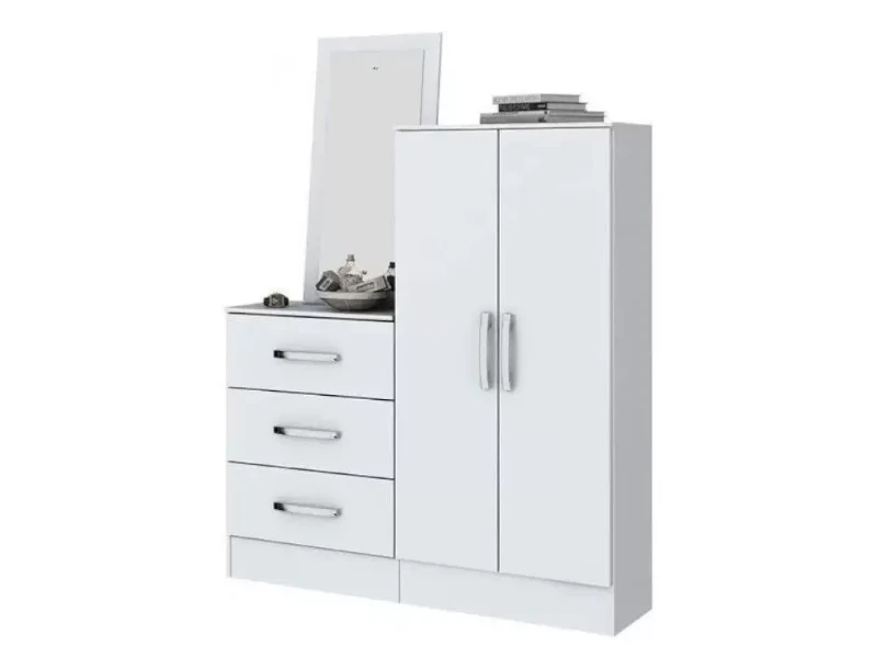 Cômoda Henn B700 Multiuso 2 Portas e 3 Gavetas com Espelho