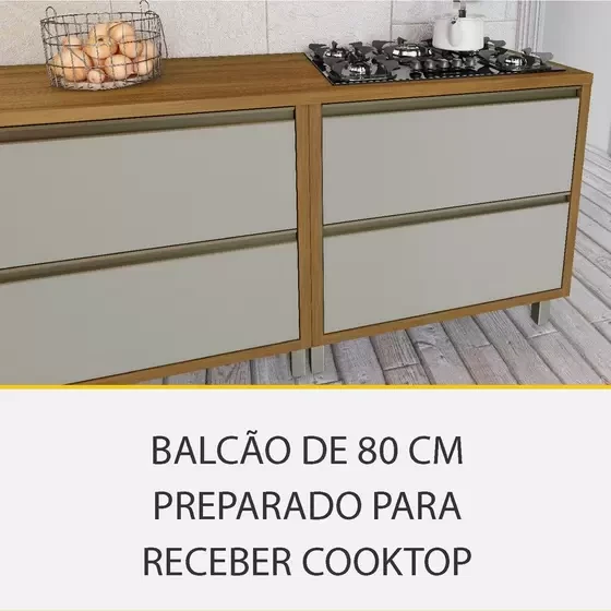 Balcão Baronesa 1 Porta 1 Gaveta 80 Cm - Nesher