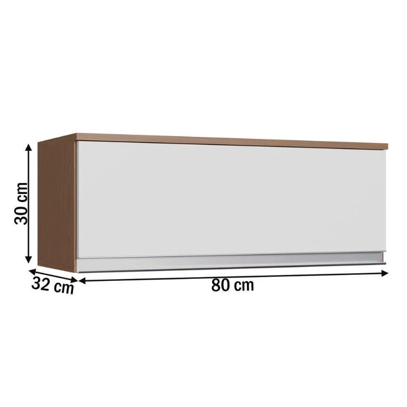 Aéreo Geladeira 1 Porta Chocolate Off White - Perola