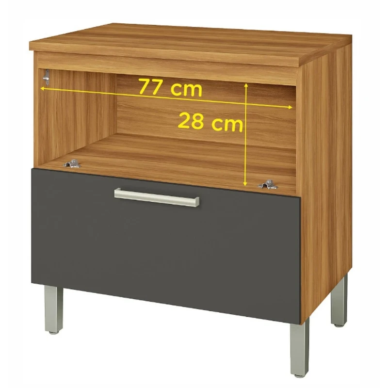 Balcão 1 Porta 1 Gaveta Burguesa Premium 80cm Nesher