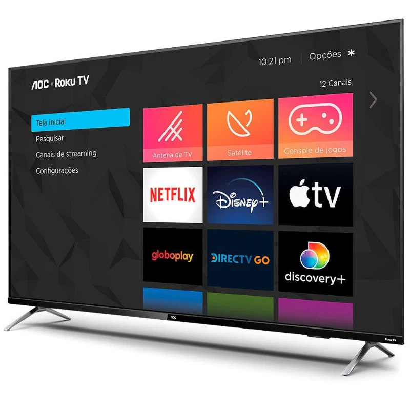Smart TV 50 Polegadas AOC Roku LED 4K UHD Wi-Fi 50U6125/78G
