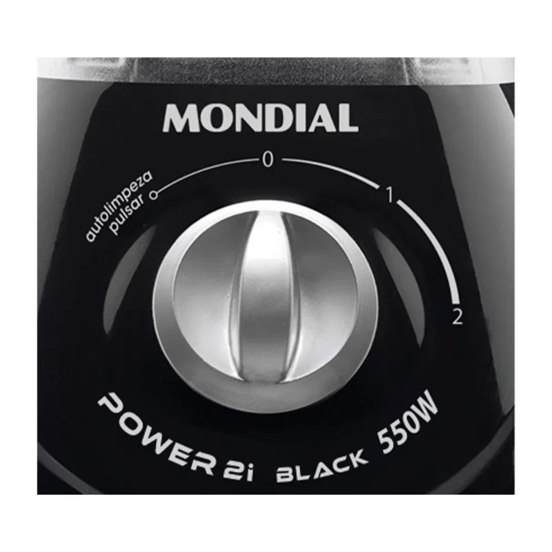 Liquidificador Mondial Power 550W 2 Velocidades 2 litros Black L29