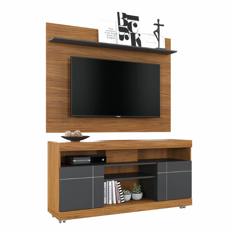 Conjunto Bancada Yara + Painel Maia (Painel Tv 55 polegadas) - Colibri Móveis
