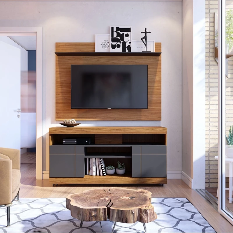 Conjunto Bancada Yara + Painel Maia (Painel Tv 55 polegadas) - Colibri Móveis