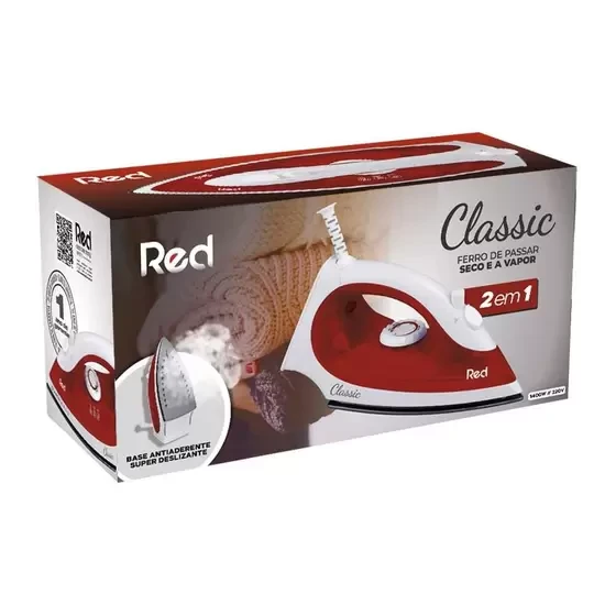 Ferro de Passar a Vapor Red Classic FP200 - Red Mobile