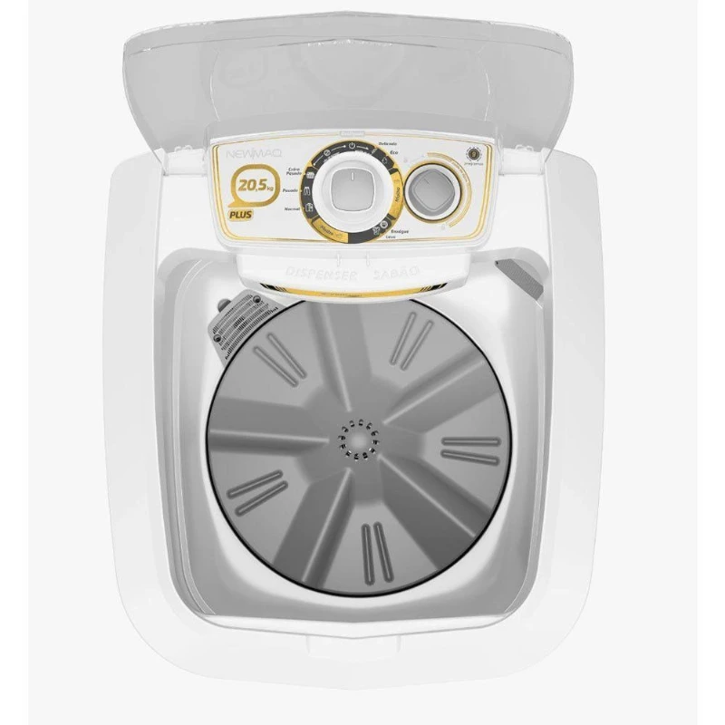 Lavadora Plus 20,5k 400w Com Big Dispenser E Agitador Autolimpante Newmaq Branco