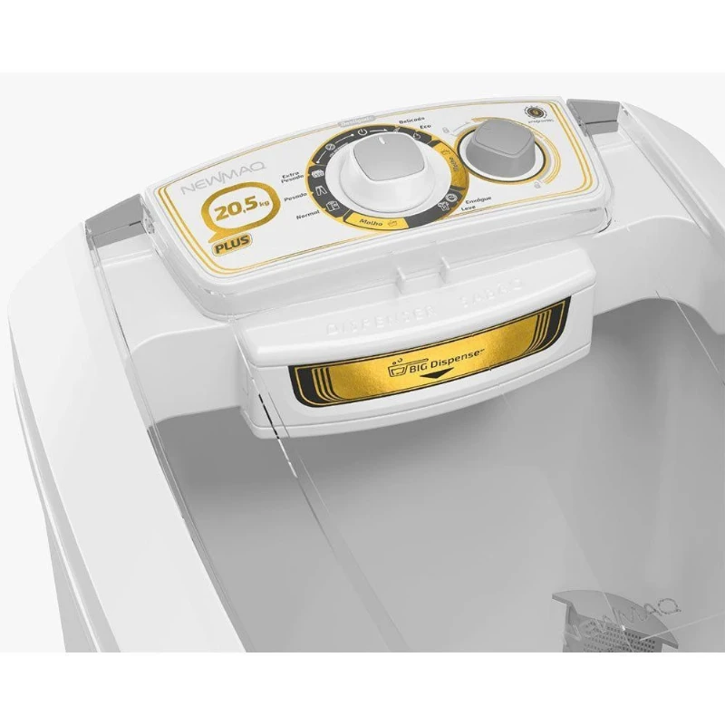 Lavadora Plus 20,5k 400w Com Big Dispenser E Agitador Autolimpante Newmaq Branco