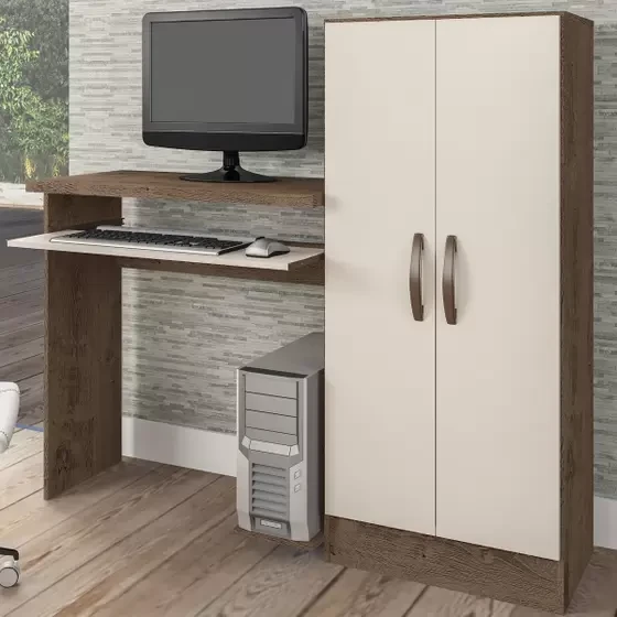 Mesa para Computador com Armário 2 Portas Irlanda Atualle