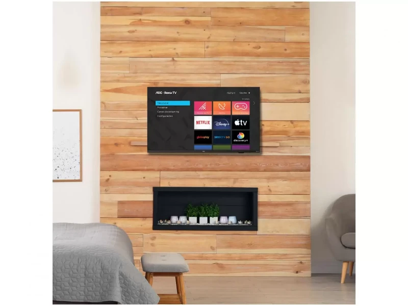 Smart TV Roku 32 Polegadas” HD D-LED AOC 32S5135/78G VA - Wi-Fi 3 HDMI 1 USB