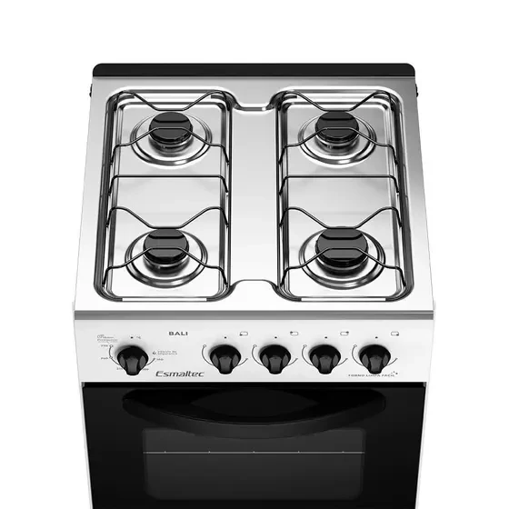 Fogão 4 Bocas Esmaltec Branco Bali Sem Vidro