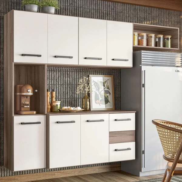 Armario Cozinha 7 Portas e 2 Gavetas Juliete - Nicioli