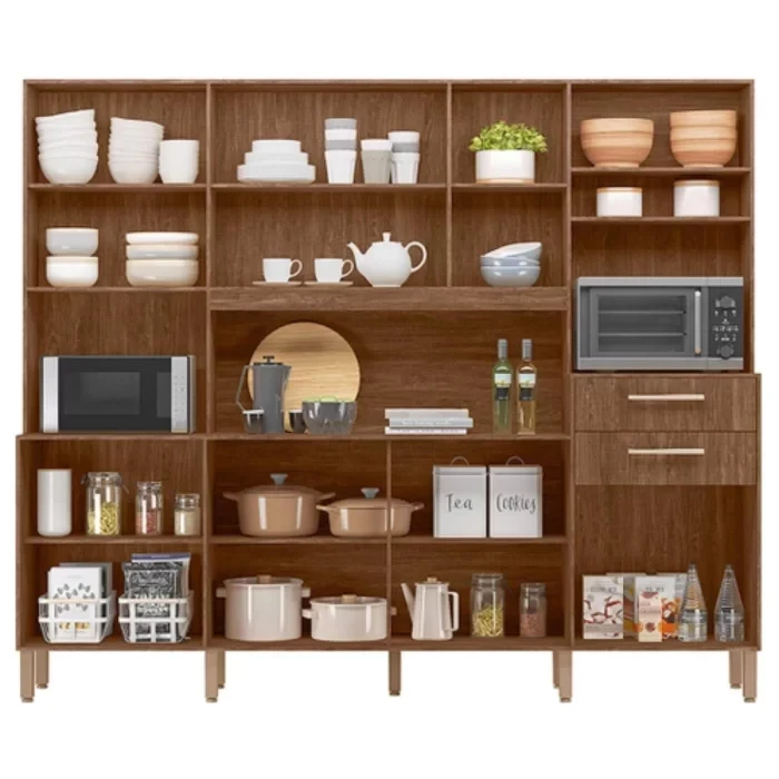 Kit Cozinha Hortelã 8 Portas 2 Gavetas - Nicioli