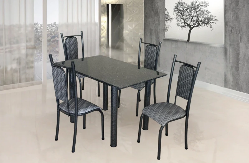 Mesa Granito com 4 Cadeiras Isabela - Paonanda