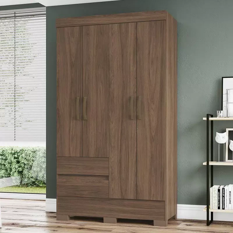 Guarda Roupa Solteiro BS02 4 Portas e 2 Gavetas - Móveis Briz