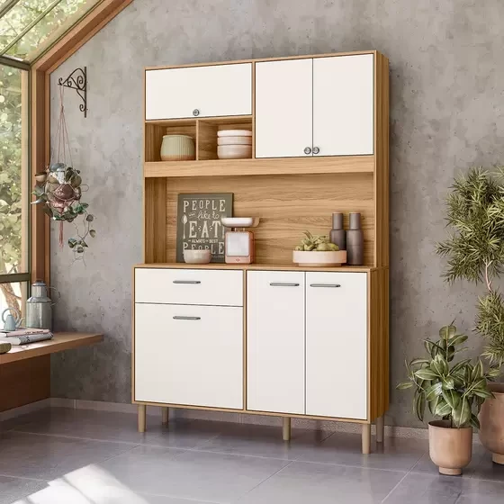 Cozinha Compacta Completa Nicioli Erva Doce 6 Portas