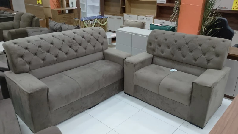 Sofá Malu 2x3 lugar - Roma Veludo