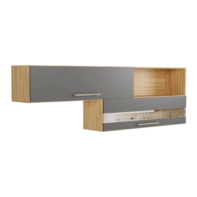 Armário de Cozinha Aéreo Carménere 2 Portas Basculantes com Nicho