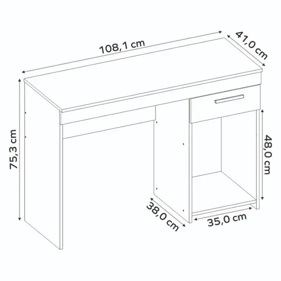 Mesa de Escritório com Gaveta Office Notável NT 2070 - Notável