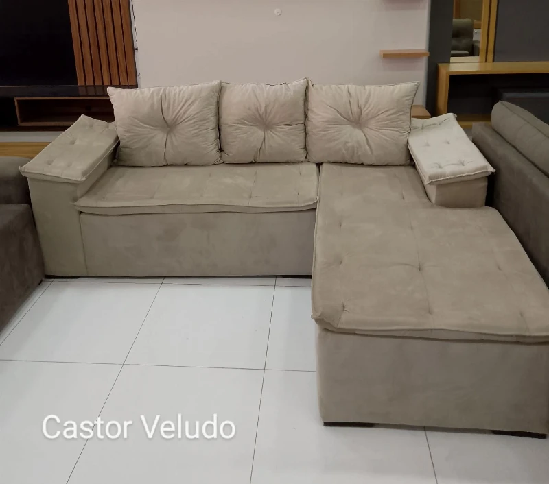 Sofá Chaise Cristal - Malu Estofados