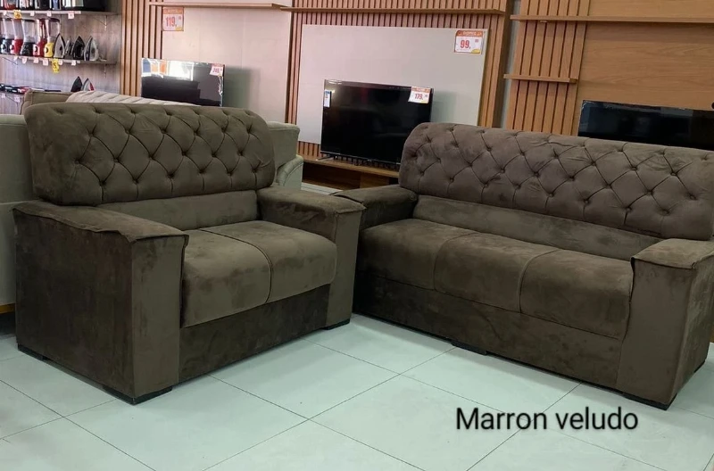 Sofá Malu 2x3 lugar - Roma Veludo