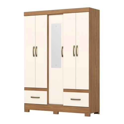 Guarda-Roupa/Roupeiro Briz B60 Com 5 Portas e 2 Gavetas