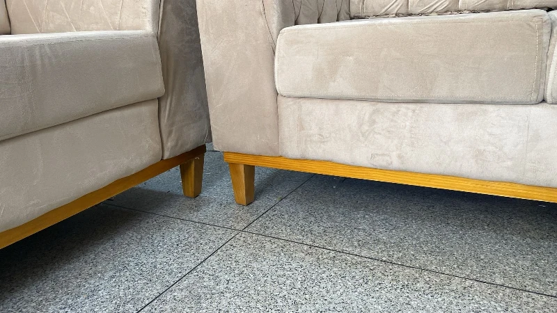 Sofá Atenas 2x3 Lugares Castor Veludo