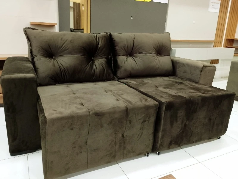 Sofá Ravena Retratil 3 Lugares - Malu Estofados