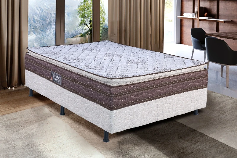 Cama Box Aco Fenix C/ Pillow - Design - 138X188X64