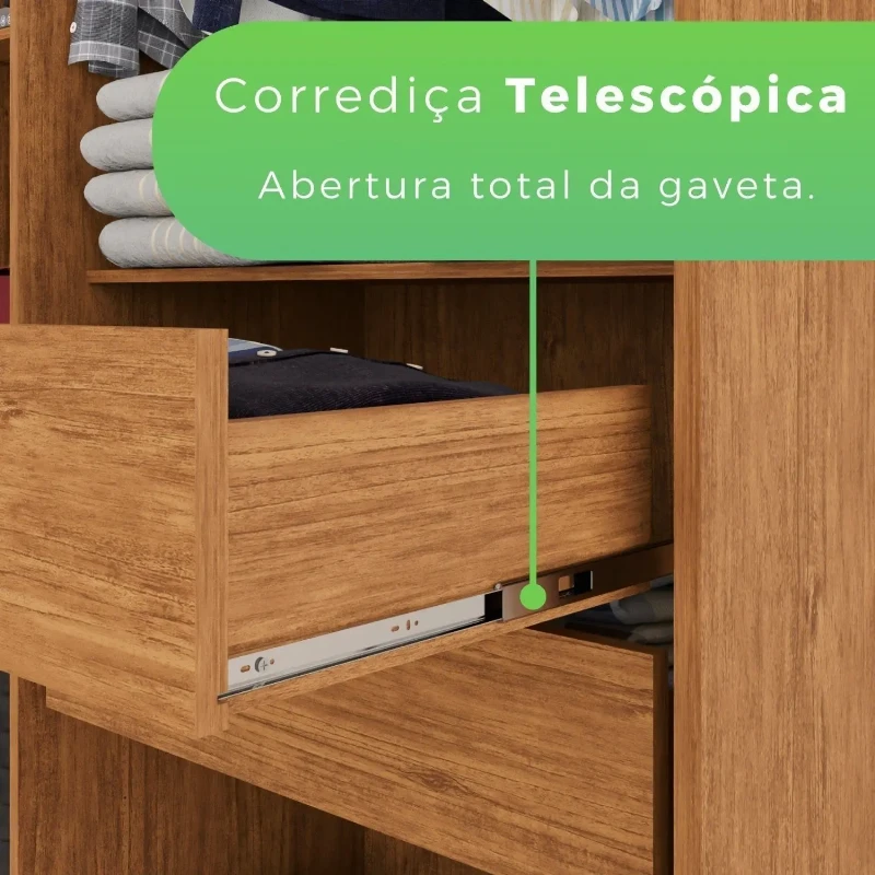 Guarda-roupa/Roupeiro 6 Portas 2 Gavetas Portugal Frison - IMOP Móveis