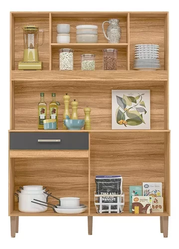 Kit Cozinha Magazin 120 cm 7 Portas 1 Gaveta - Nicioli