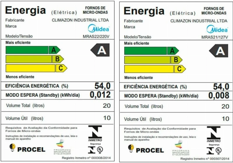 Micro-ondas 20L Preto Midea 220V MRAS22