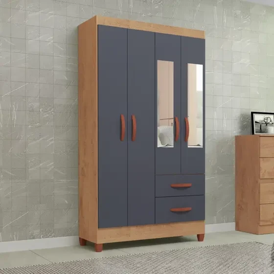 Guarda Roupa/Roupeiro Fortaleza 4 Portas - Atualle