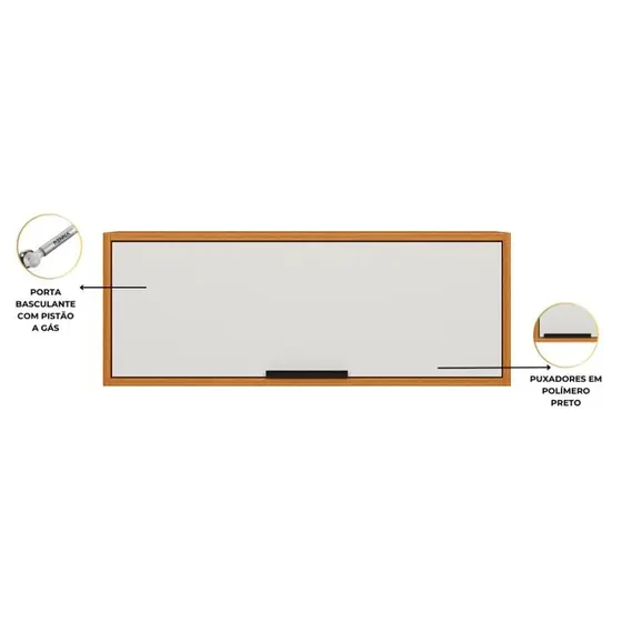 Armário Aéreo de Geladeira 01 Porta Ravena - Poliman