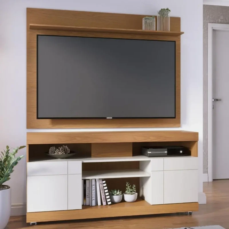 Conjunto Bancada Yara + Painel Maia (Painel Tv 55 polegadas) - Colibri Móveis