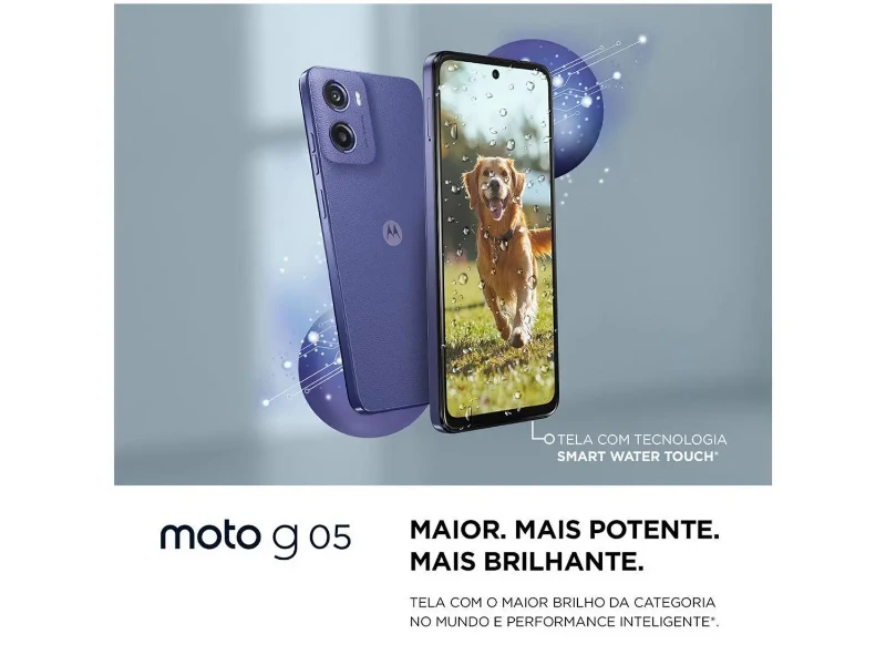 Smartphone Motorola Moto G05 128GB Cinza 4G 12GB RAM 6,7" 50MP Selfie 8MP