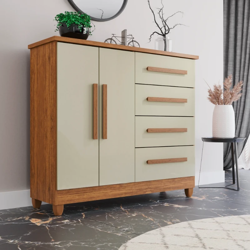 Cômoda Dubai Com Sapateira 2 Portas e 4 Gavetas - IMOP