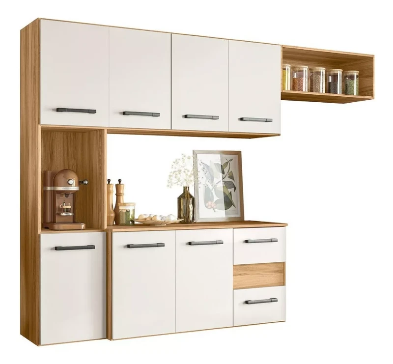 Armario Cozinha 7 Portas e 2 Gavetas Juliete - Nicioli