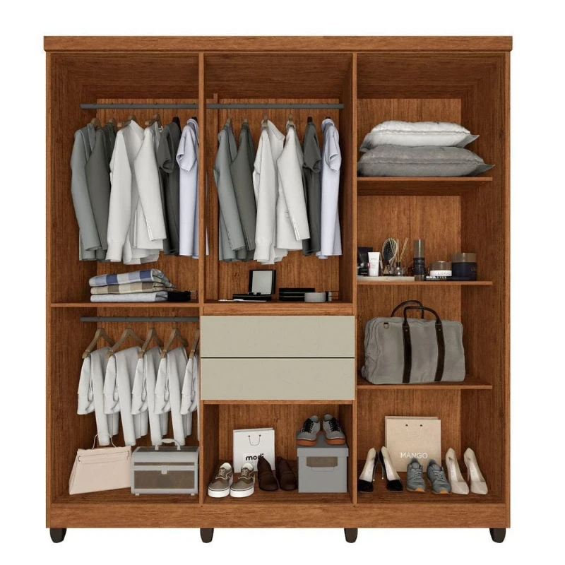 Guarda Roupa/Roupeiro Casal 8 Portas 2 Gavetas Master Top - IMOP Móveis