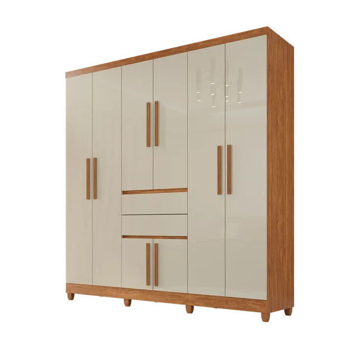Guarda Roupa/Roupeiro Casal 8 Portas 2 Gavetas Master Top - IMOP Móveis