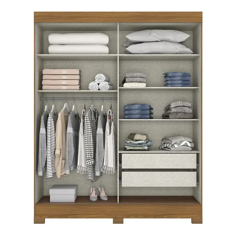 Guarda Roupa/Roupeiro B353 2 Portas e 2 Gavetas Flex - Henn Móveis