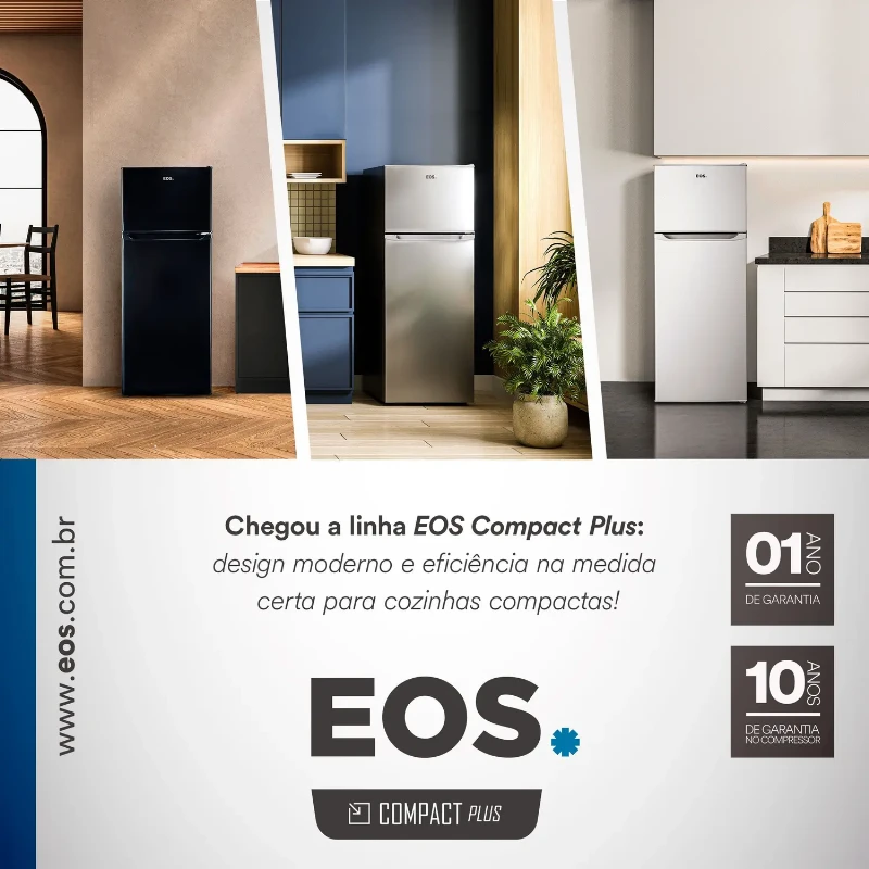 Geladeira/Refrigerador EOS 240 Litros Duplex Inox ERV270DS 220V