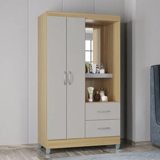 Guarda Roupa/Roupeiro Cordoba 2 Portas 2 Gavetas - Poquema