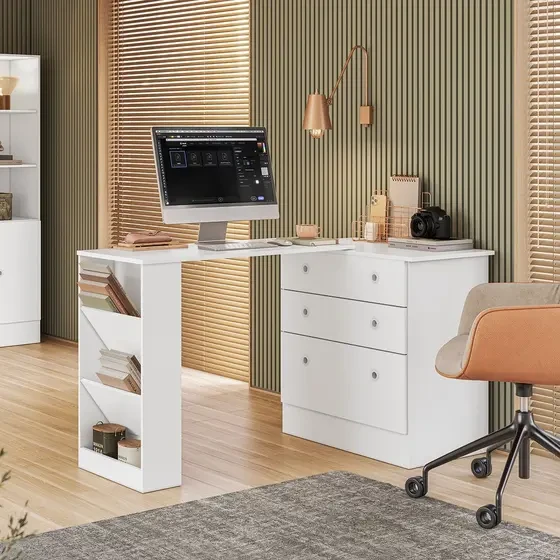 Cômoda com Mesa Giratória Gamer - Qmovi