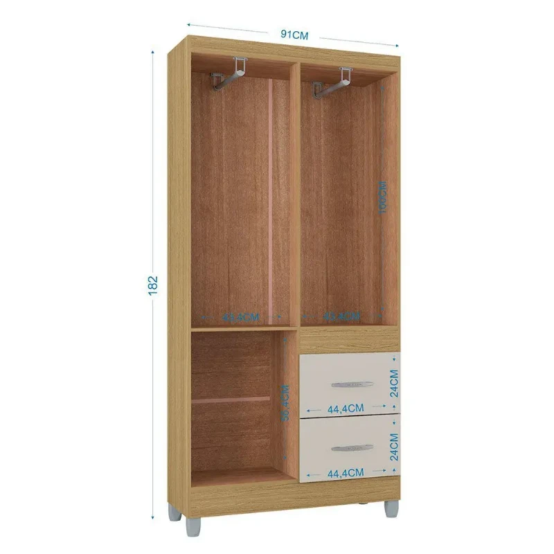 Guarda Roupa/Roupeiro Solteiro Milão 4 Portas - Poquema