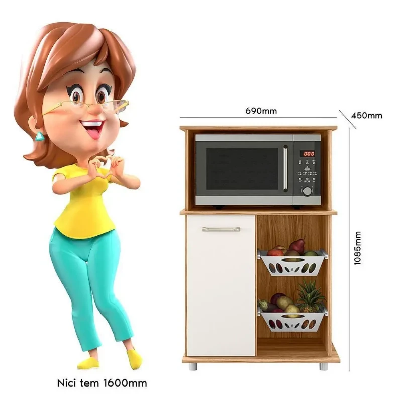 Balcão Multiuso Malu com Fruteira - Nicioli